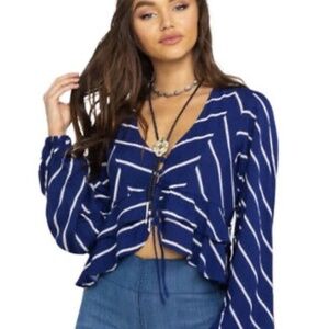 Free people blue top!